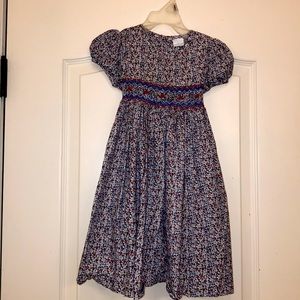 A girls smocked dress